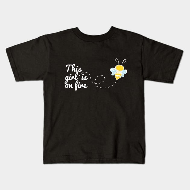 This girl is on fire Kids T-Shirt by ilygraphics